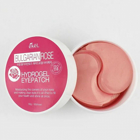 Ekel Гидрогелевые патчи для глаз с экстрактом болгарской розы / Bulgarian Rose Hydrogel Eye Patch, 60 шт.