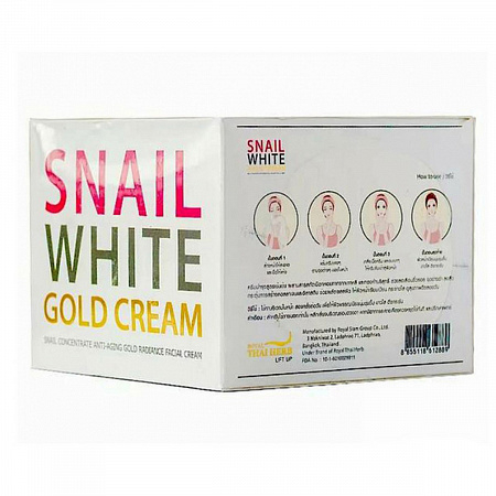Royal Thai Herb Крем для лица с муцином улитки с антивозрастным и лифтинг-эффектом / Snail White Gold Cream, 50 мл