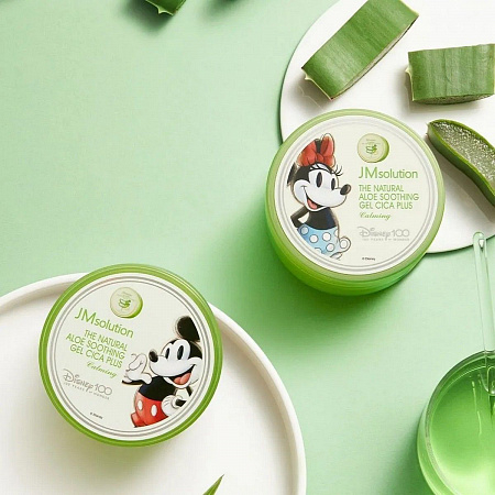 JMsolution Успокаивающий гель для лица и тела с алоэ и центеллой / Disney100 Mickey The Natural Aloe Soothing Gel Plus Calming, 300 мл