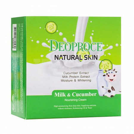 Deoproce Крем для лица увлажняющий / Moisture Milk Cucumber Cream, 100 мл