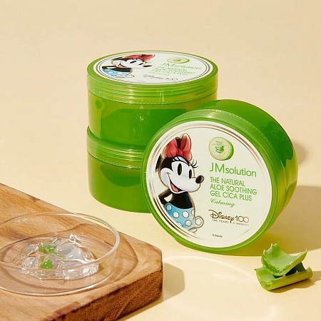 JMsolution Успокаивающий гель для лица и тела с алоэ и центеллой / Disney100 Minnie The Natural Aloe Soothing Gel Plus Calming, 300 мл