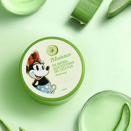 JMsolution Успокаивающий гель для лица и тела с алоэ и центеллой / Disney100 Minnie The Natural Aloe Soothing Gel Plus Calming, 300 мл