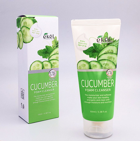 Ekel Пенка для умывания с экстрактом огурца / Foam Cleanser Cucumber, 100 мл