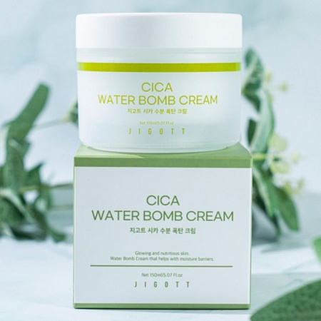 Jigott Крем для лица увлажняющий с центеллой / Cica Water Bomb Cream, 150 мл