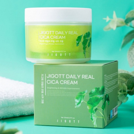 Jigott Крем для лица с экстрактом центеллы / Daily Real Cica Cream, 150 мл