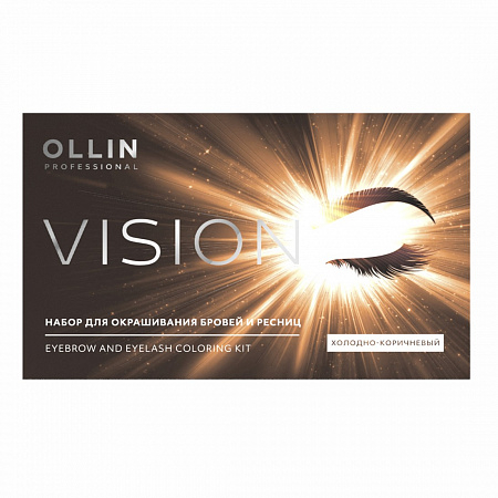 Ollin Набор для окрашивания бровей и ресниц / Vision, холодно-коричневый