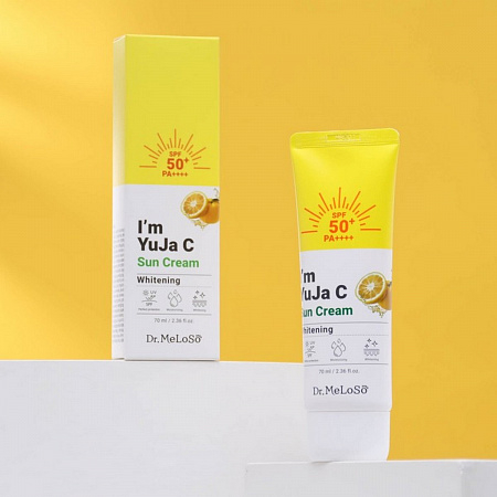 Dr.MeLoSo Крем для лица солнцезащитный отбеливающий / I'm Yuja C Whitening Sun Cream SPF50+ PA+++, 70 мл