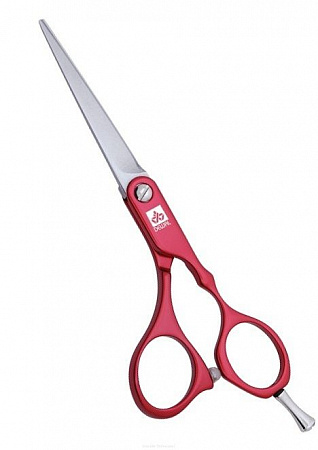 Dewal Парикмахерские ножницы прямые облегченные / Colour Step RD-31955, красный
