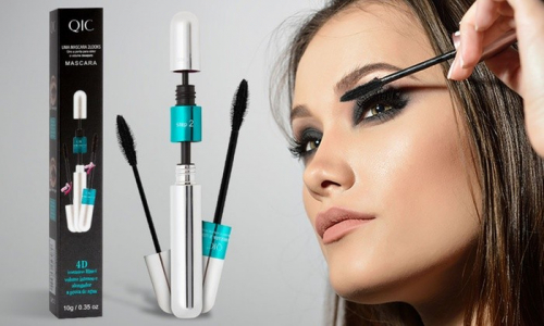 Тушь для ресниц с двойным колпачком 2 в 1 QIC uma mascara 2 looks