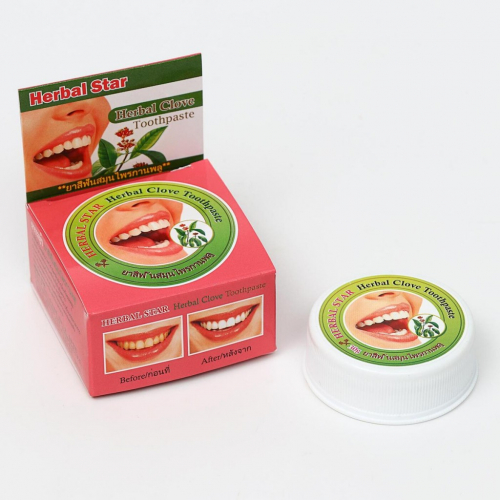 Травяная тайская зубная паста Herbal Star Herbal Clove Toothpaste, 30 гр.