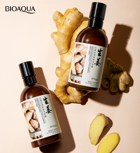 Укрепляющий восстанавливающий шампунь с имбирем Bioaqua Ginger Essence Silky Supple Shampoo, 250 мл.