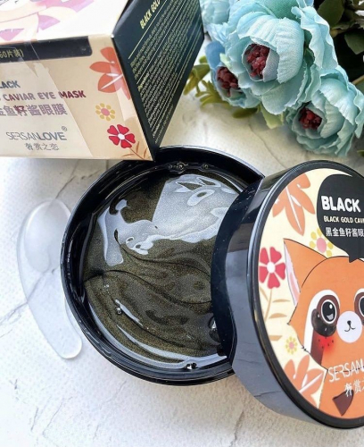 Гидрогелевые патчи с черной икрой и золотом SersanLove Black Black Gold Caviar, 60 шт.