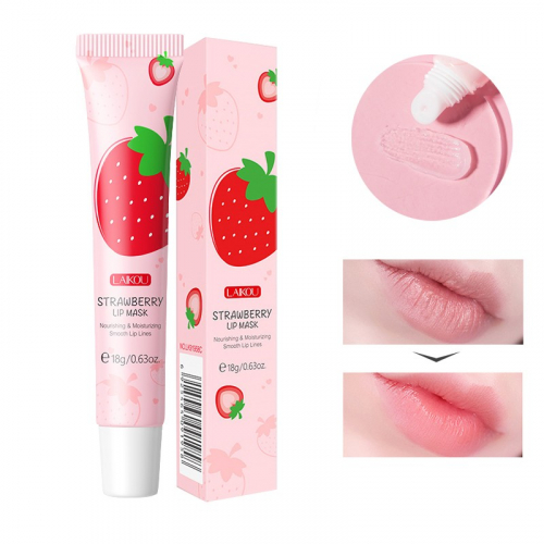 Маска для губ с клубникой увлажняющая Laikou Strawberry Lip Mask, 18 гр.