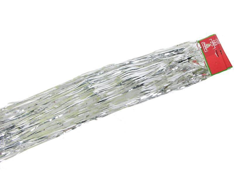 Дождь новогодний 1м серебро (10шт)