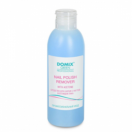 Domix Green Professional Средство для снятия всех видов лака с ацетоном / Nail Polish Remover with Acetone, 200 мл