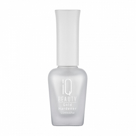 IQ Beauty Укрепитель для ногтей с коллоидным золотом / Gold Hardener White, 12,5 мл
