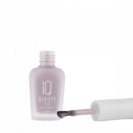 IQ Beauty Укрепитель для ногтей с коллоидным золотом / Gold Hardener Lilac, 12,5 мл