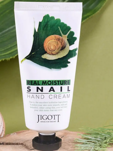 Jigott/ Крем для рук с муцином улитки Real Moisture Snail Hand Cream 100 мл.