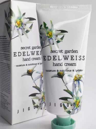 Jigott/ Крем для рук с экстрактом эдельвейса / Secret Garden Edelweiss Hand Cream, 100 мл.