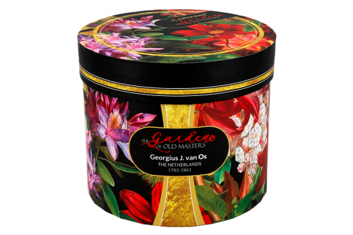 Кружка, 400 мл, фарфор F, черная, Лилии, Baroque flowers, 62362