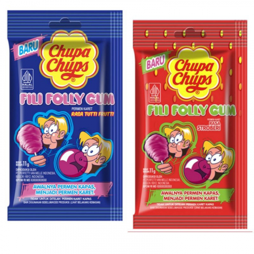 Леденцы Chupa Chups Filifolly Gum Клубника 11гр (6) в пакете 66гр