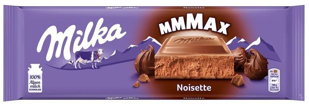 Милка Шоколадная плитка 270гр Нуссет
