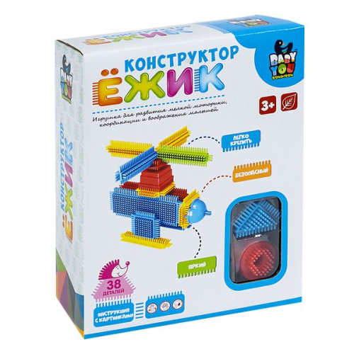 831 р.  1279 р.  Конструктор пластм. Ёжик Bondibon, вертолёт, 38 дет., BOX, арт. Y22686057