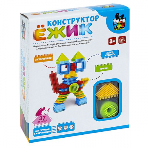 839 р.  1292 р.  Конструктор пластм. Ёжик Bondibon, кот, 37 дет., BOX, арт. Y22686055