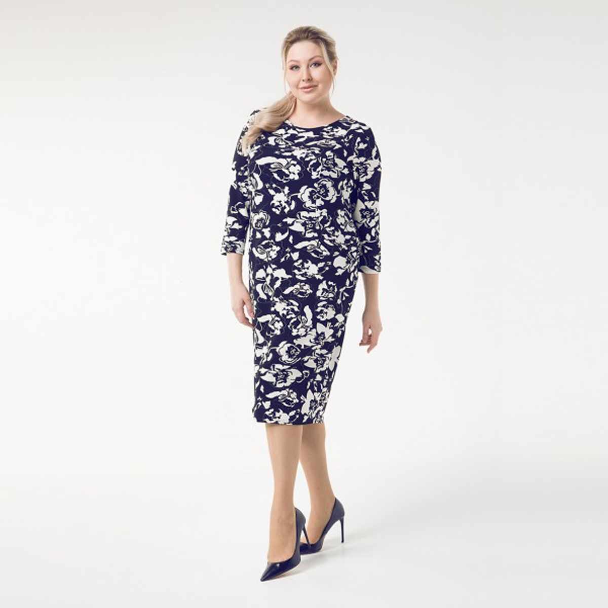 ст. цена2200руб.! Платье, трикотаж, темно-синий