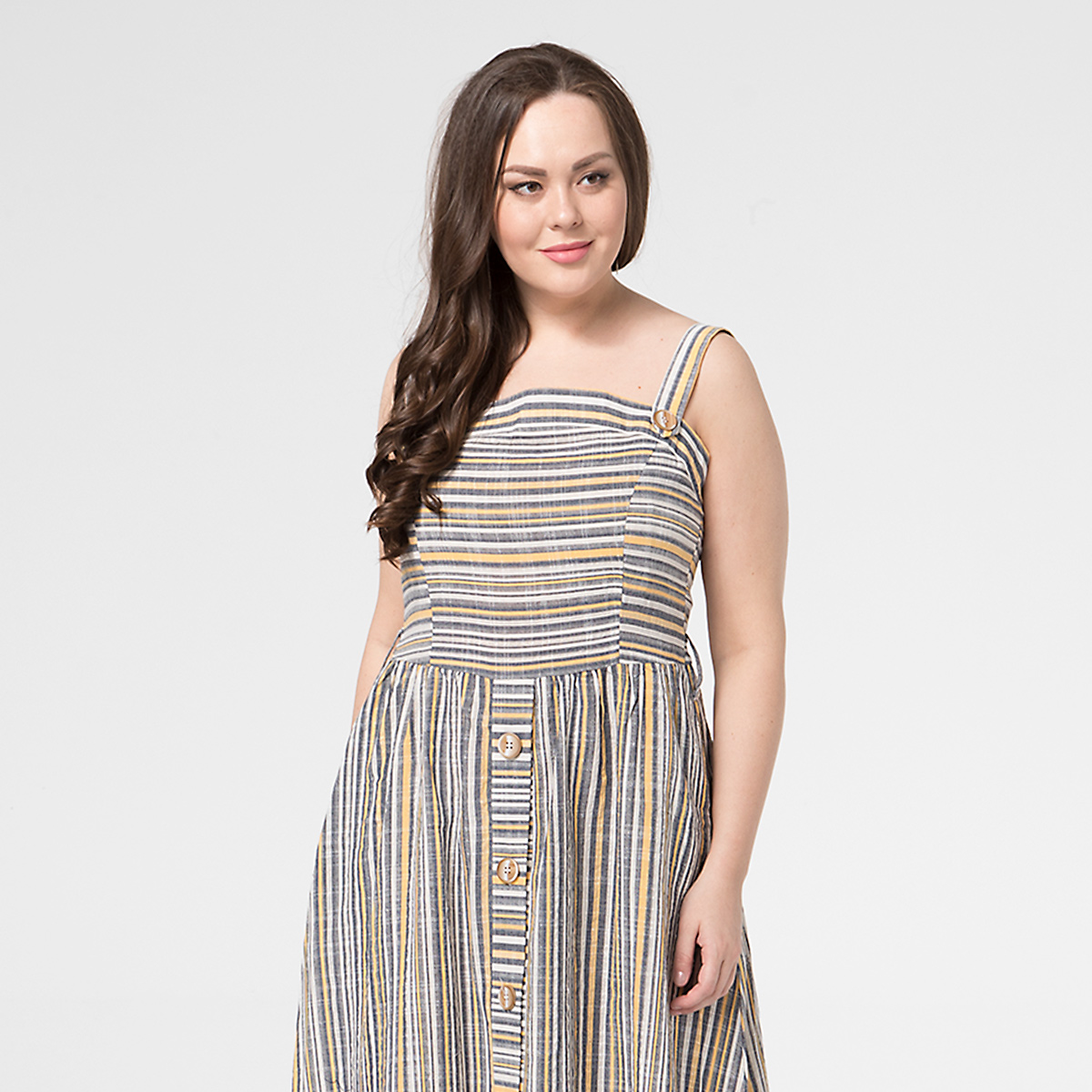 ст. цена1400руб.! Платье, текстиль, горчичный