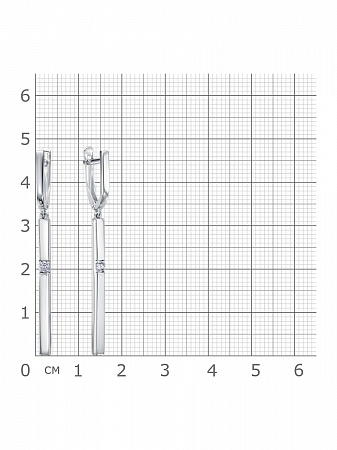 11-1523 Серьги с фианитом родированные серебро 925*