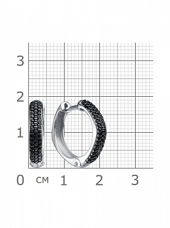 11-0699.0010.01 Серьги с фианитом родированные серебро 925*