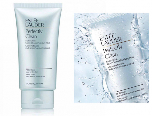 Estée Lauder Perfectly Clean Multi-Action Crème Cleanser Moisture Mask  2 в 1: крем для умывания + маска увлажняющая, 150 мл.