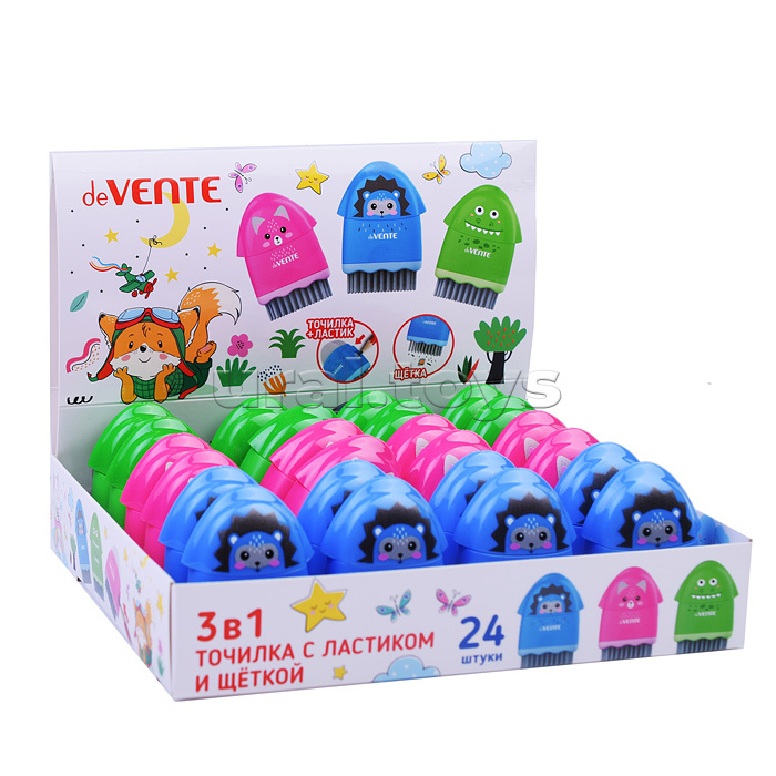 Точилка и ластик 3 в 1