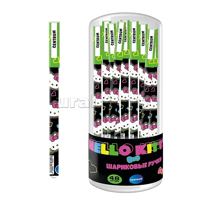 Ручка шариковая Hello Kitty, цвет чернил синий, 0,7 мм, в друме