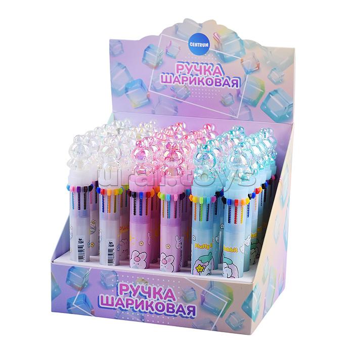 Ручка шариковая автоматическая,10-цветная