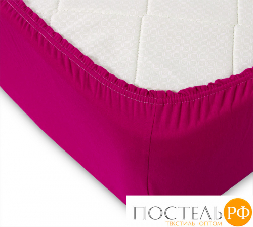 Р510Тбор Бордовый простыня ТРИКОТАЖ 90*200*20 на резинке Р510Т 140гр Трикотажное полотно Текс-Дизайн