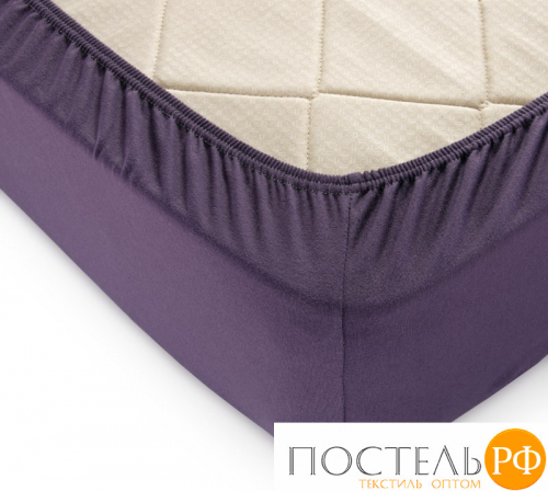 Р510Тбакл Баклажан простыня ТРИКОТАЖ 90*200*20 на резинке Р510Т 140гр Трикотажное полотно Текс-Дизайн