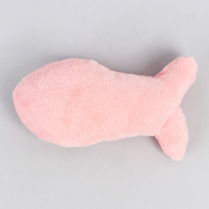 Игрушка для кошки «Рыбка» с кошачьей мятой, розовая