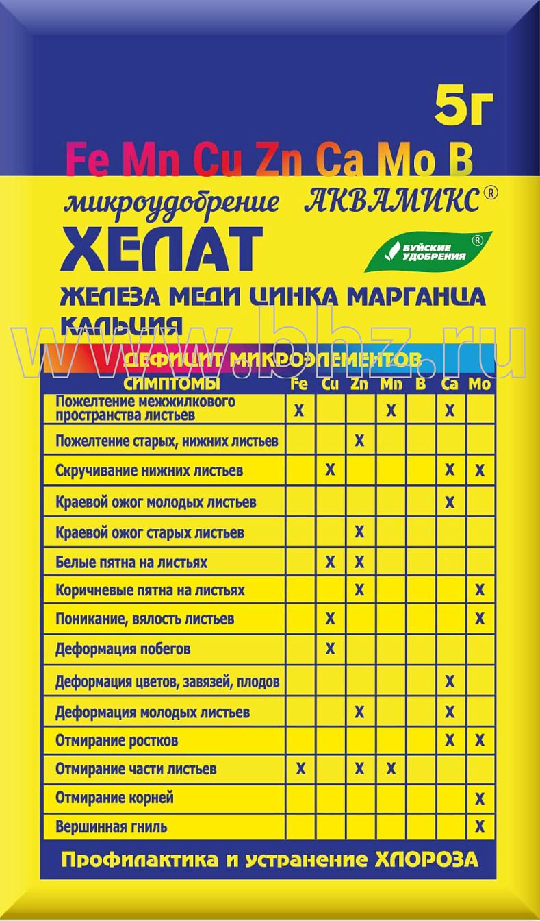 Смесь хелатов Аквамикс 5 г (100 шт)