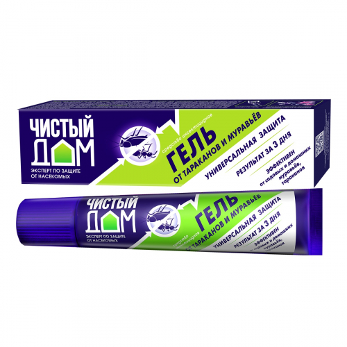 Гель Чистый дом от тараканов и муравьев 35 г (40 шт)