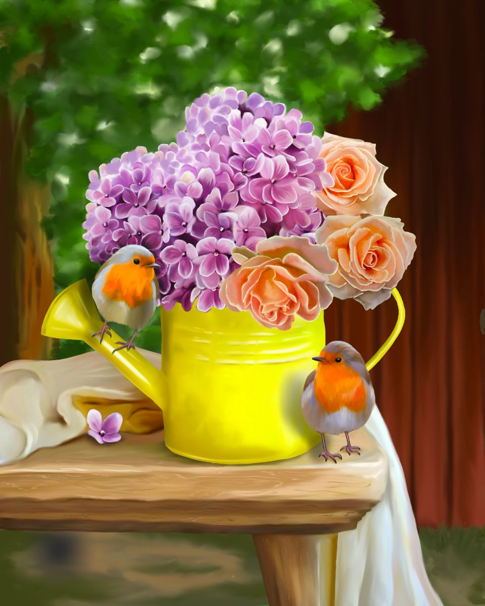 Картина по номерам на холсте и подрамнике 40х50 см