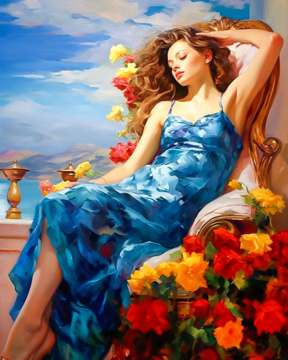 Картина по номерам на холсте и подрамнике 40х50 см