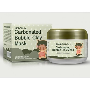  285  350_КИСЛОРОДНАЯ МАСКА ДЛЯ ЛИЦА BIOAQUA CARBONATED BUBBLE CLAY MASK, 100ГР.