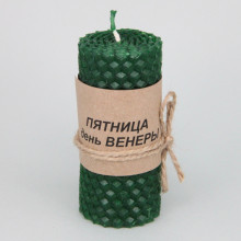 SVM9-05 Планетарная свеча Венера (пятница), цвет зеленый, 8,5х3,5 см