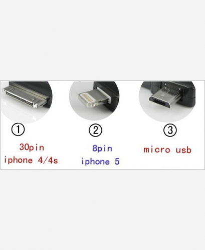 Универсальный кабель 3 в 1 для зарядки от usb для iPhone, IPad и Mini Usb-совместимых девайсов 904653