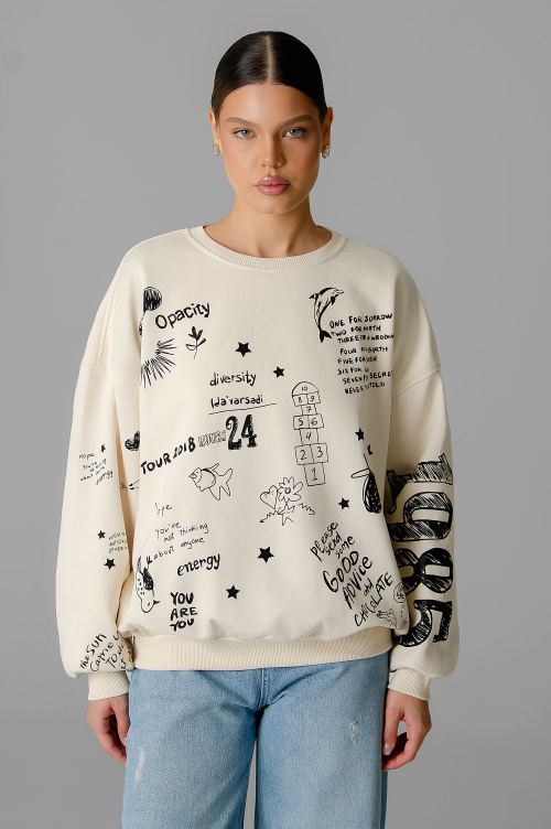 Арт. 15132/2 Свитшот женский оверсайз 46-52 (4 шт)