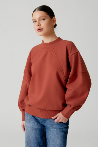 Арт. 15118 Свитшот женский с горлом one size (42-50)