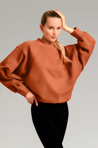 Арт. 15118 Свитшот женский с горлом one size (42-50)