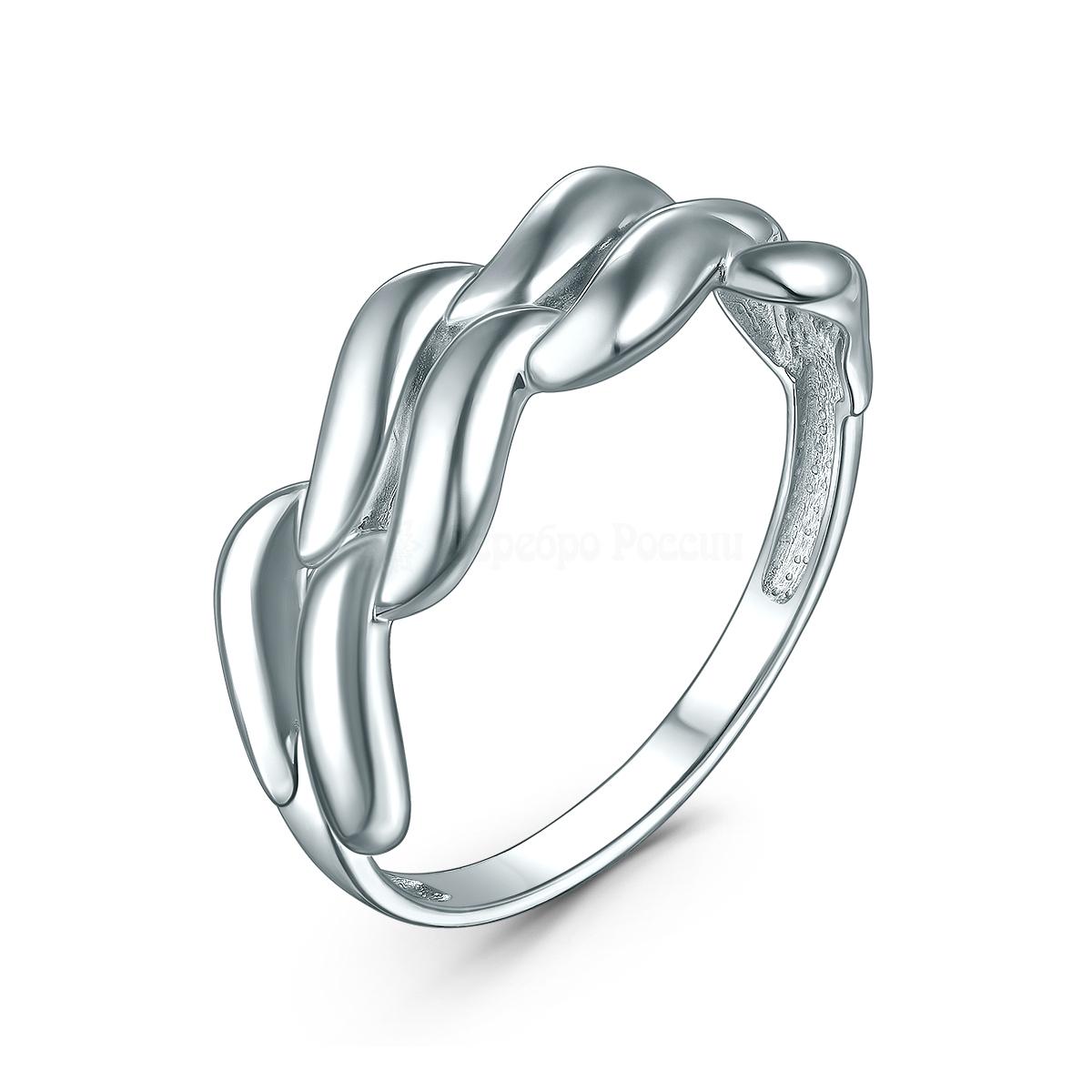 Серьги из серебра родированные - Волны 925 пробы С5176р